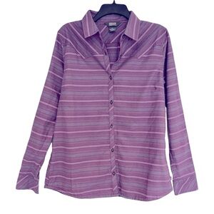 Outdoor Research | New Purple Pilchuck Wool Blend Button Front Shirt, Large